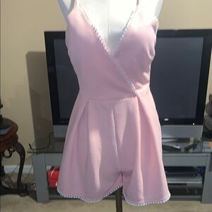 Pink Sleeveless Romper